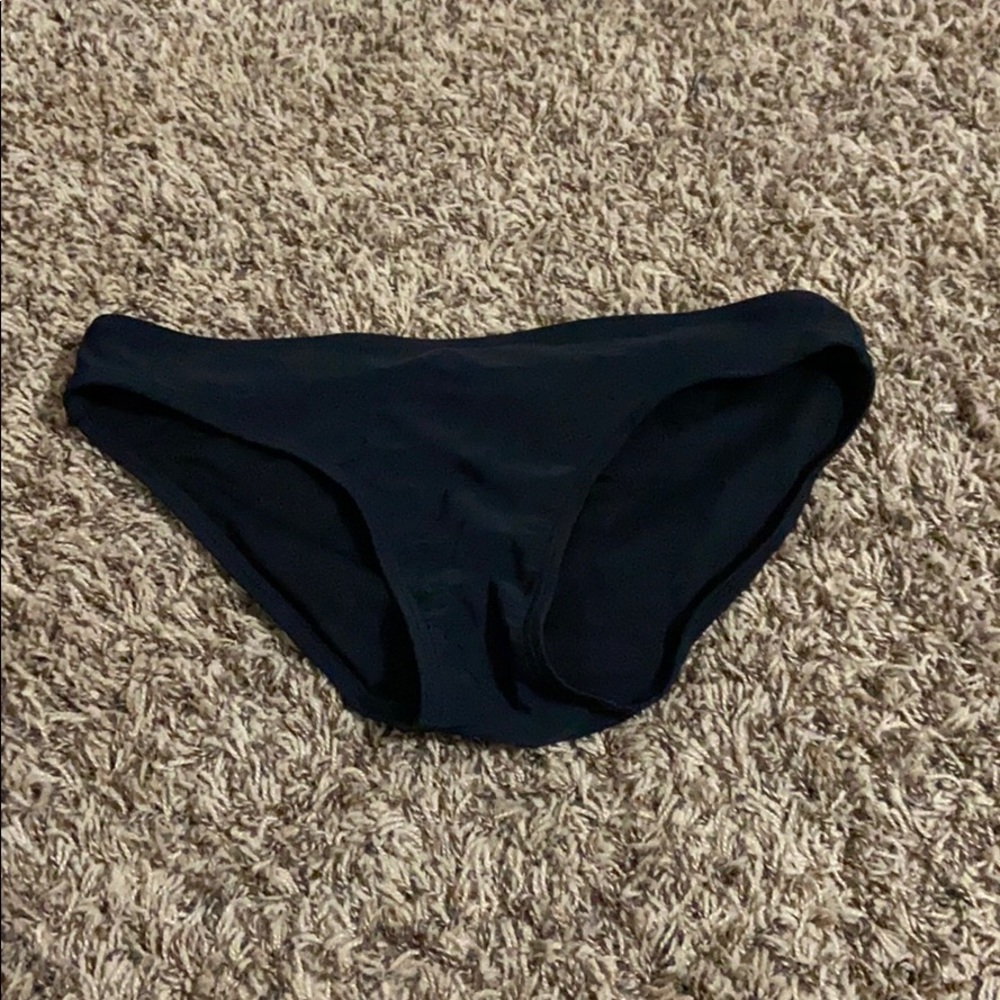 Solid black bikini bottoms